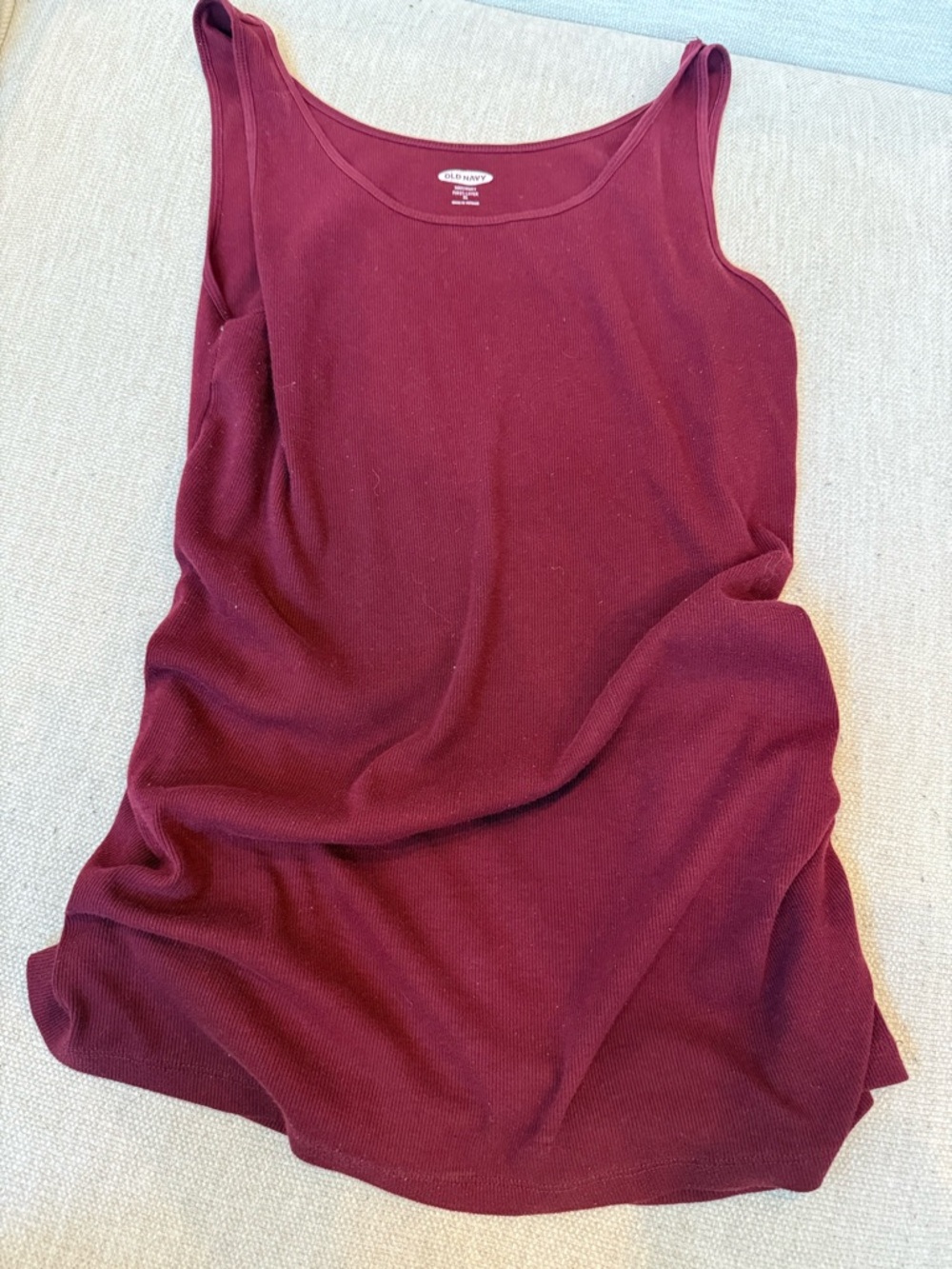 Old Navy Women's Maternity Tank Top in Burgundy